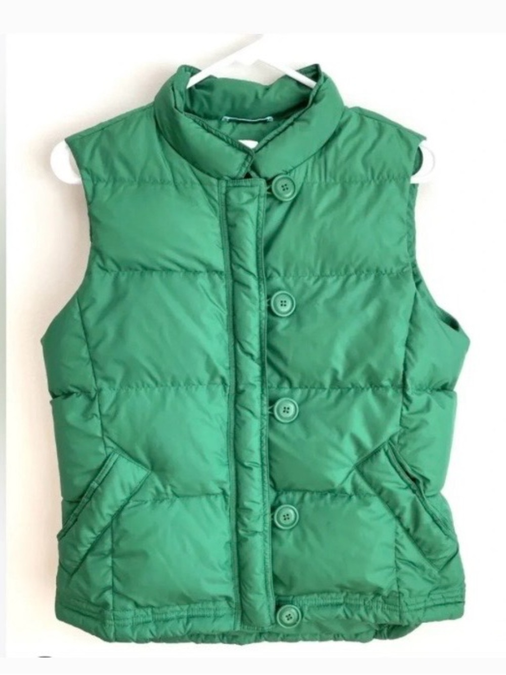 J. Crew Green Quilted Puffer Vest